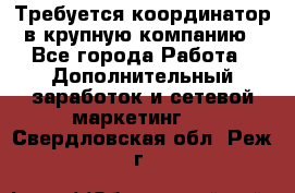 Требуется координатор в крупную компанию - Все города Работа » Дополнительный заработок и сетевой маркетинг   . Свердловская обл.,Реж г.